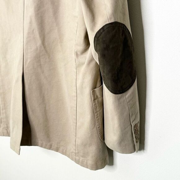 Land’s End Khaki Sport Jacket with Arm Patches - Men’s 38 - Picture 7 of 12